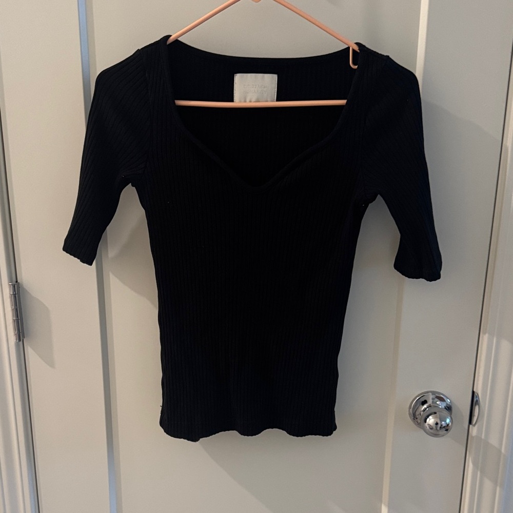 Citizens Of Humanity Black Short Sleeve Top